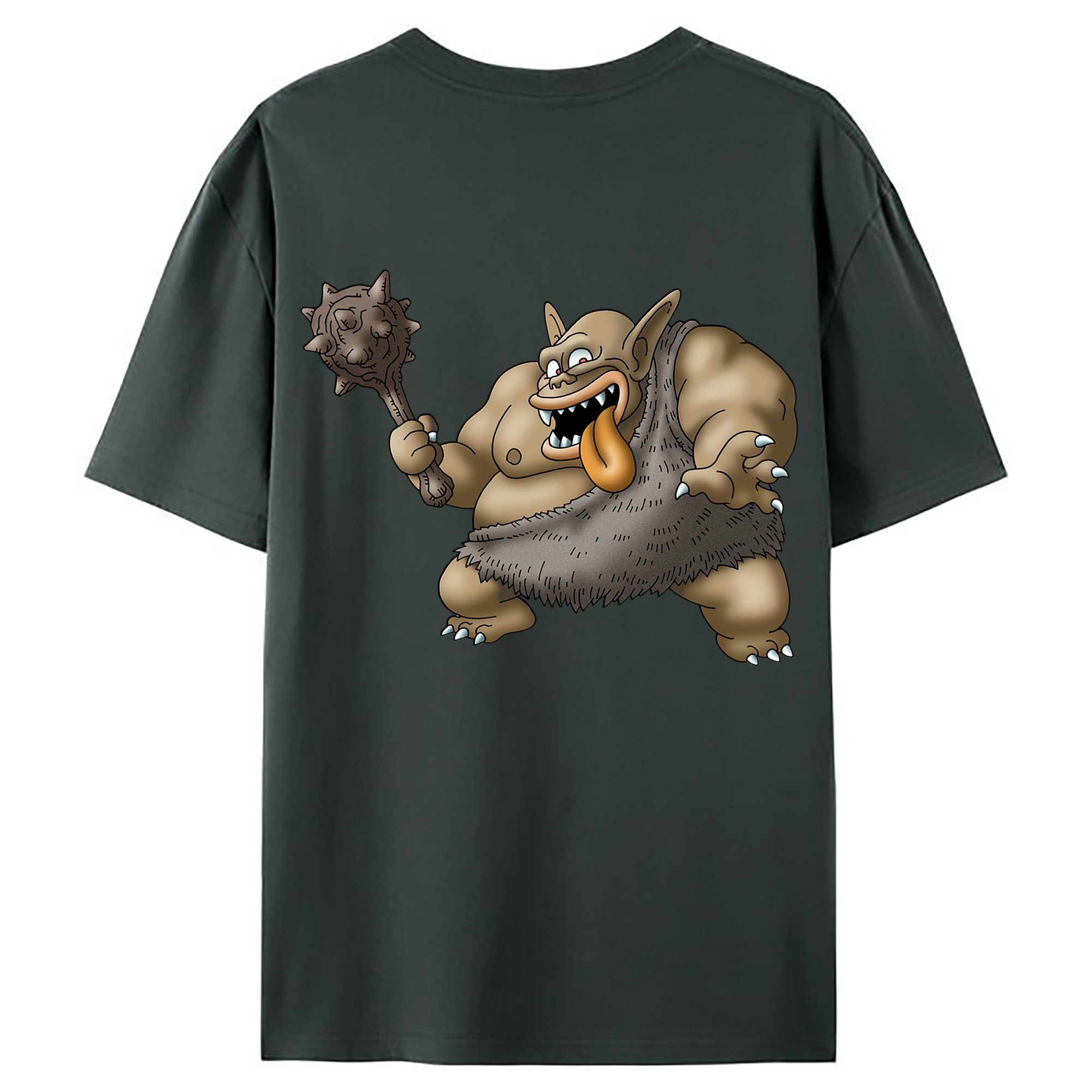 （画像用） ドラゴンクエスト Doragon Kuesuto Dragon Quest 綿100％ メンズ半袖Tシャツ（バックプリント） 通気性